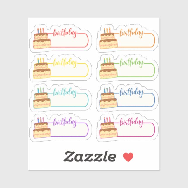 Erinnerung am Geburtstag Blank Writing Label Box P (Blatt)