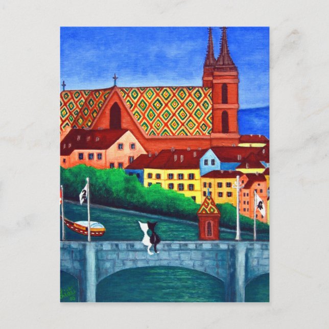 Erinnerung an Basel, Schweiz Postkarte anzeigen (Vorderseite)