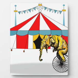 Erinnerung an Circus Elefanten Fotoplatte