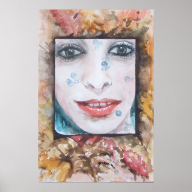 ERINNERUNG AN DEN HERBST/ BLÄTTER UND WASSERTROPFE POSTER (Vorne)