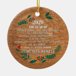 Erinnerung an den Weihnachtsrezept 2020 Keramik Ornament