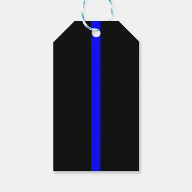 Erinnerung an dünne blaue Linie auf einem Geschenkanhänger (Vorderseite)