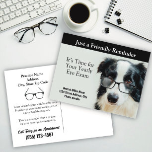 Erinnerung an einen Termin beim Optiker Postkarte