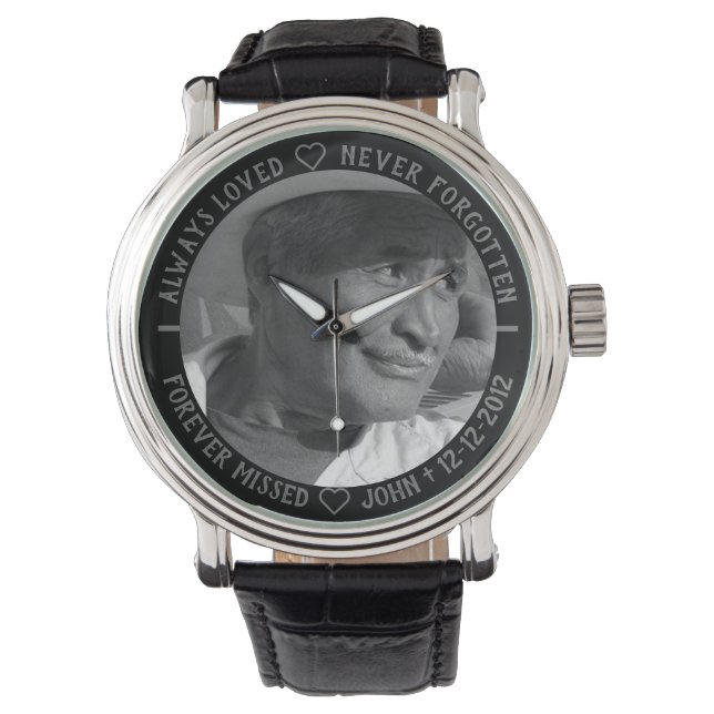Erinnerung an Fotovorlagen nie vergessen Armbanduhr (Vorderseite)