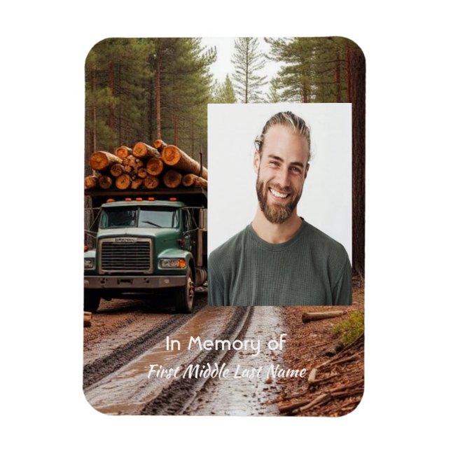Erinnerung an Holztransportfahrer  Magnet (Vertikal)