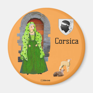 Erinnerung an Korsika, Frankreich Magnet