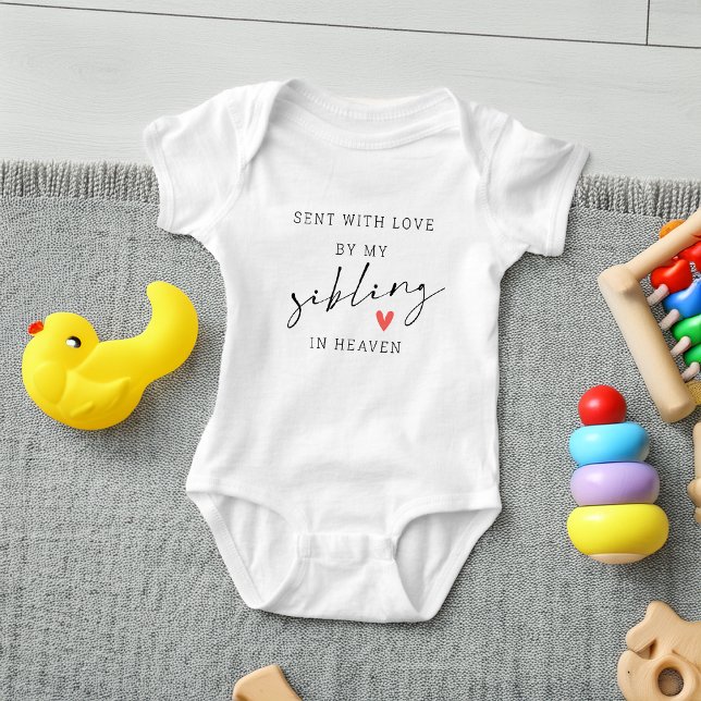 Erinnerung an mein Geschwistern im Himmel Baby Strampler (Remembrance My Sibling In Heaven Baby Bodysuit)