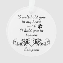 Erinnerung an meine Herztoten Personalisiert Ornament