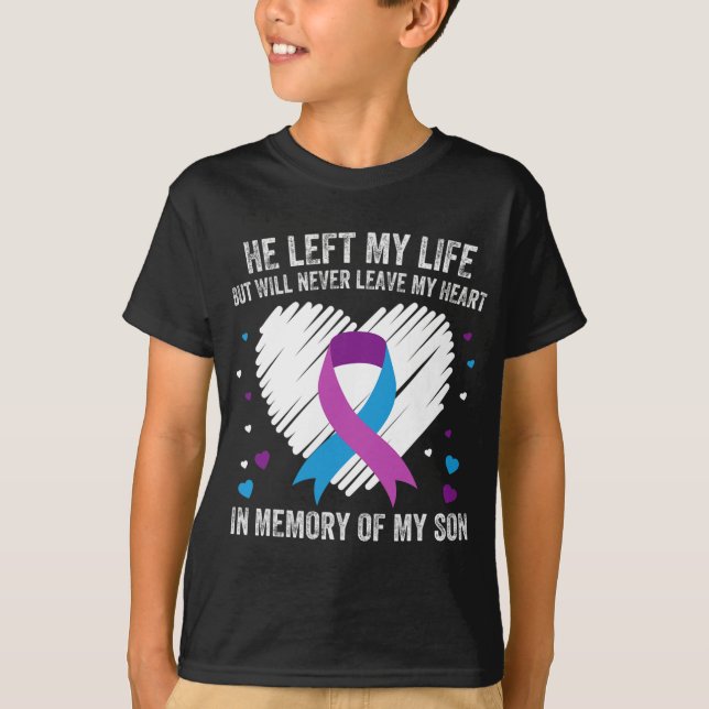 Erinnerung an meine liebende Son Suizidprävention  T-Shirt (Vorderseite)