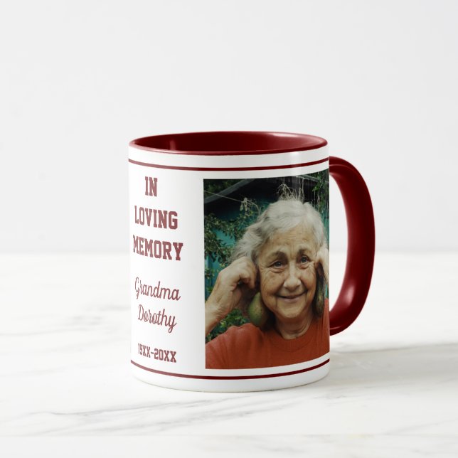 Erinnerung an Oma-2-Foto Tasse (VorderseiteRechts)