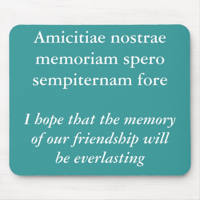 Erinnerung an unsere Freundschaft Mousepad (Vorne)