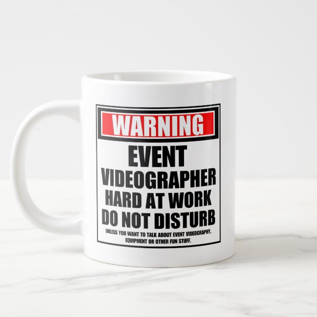 Erinnerung an Videographen Jumbo-Tasse (Links)