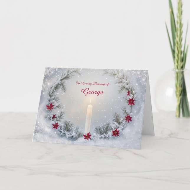 Erinnerung an Weihnachten mit Individuelle Name-Ge Karte (Vorderseite)