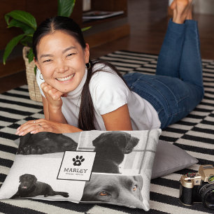 Erinnerung an zeitgenössische Fotocollage   Hund Dekokissen