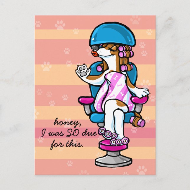 Erinnerung der Ernennung von Hund Groomer Postkarte (Vorderseite)