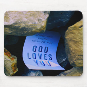 Erinnerung der Liebe Gottes für dich. Christlicher Mousepad