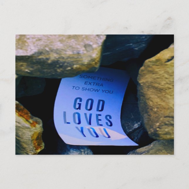 Erinnerung der Liebe Gottes für dich. Christlicher Postkarte (Vorderseite)