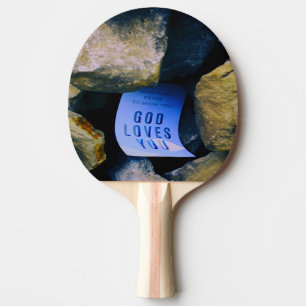Erinnerung der Liebe Gottes für dich. Christlicher Tischtennis Schläger