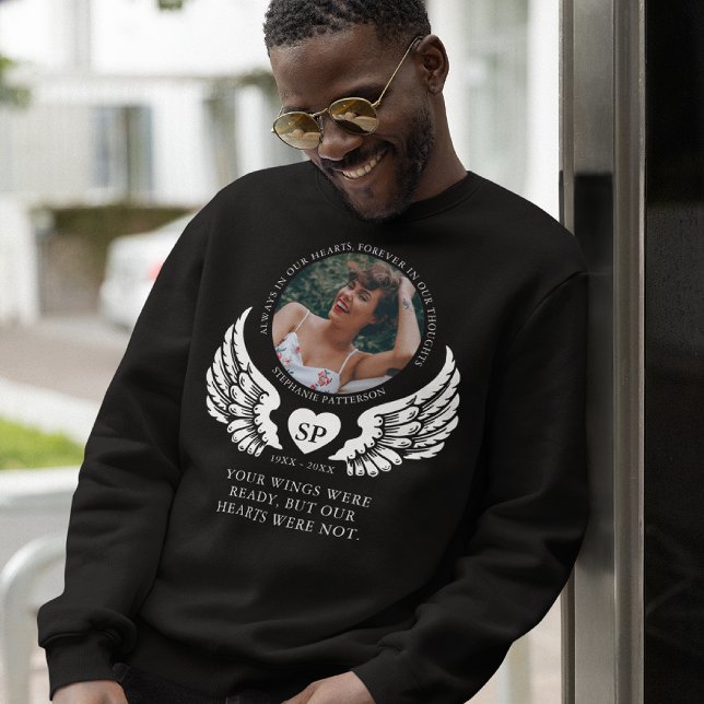 Erinnerung Foto & Angel Wings Memorial Sweatshirt (Von Creator hochgeladen)