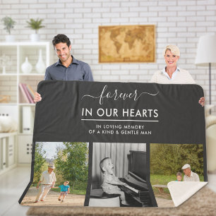 Erinnerung Fotomaterial Forever in Hearts Gray Sherpadecke