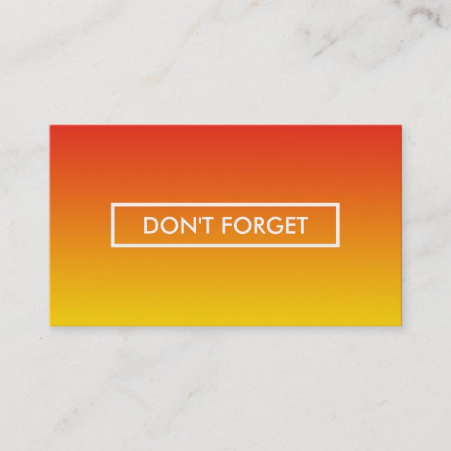 Erinnerung für bernsteinfallende Termine (Vorderseite)