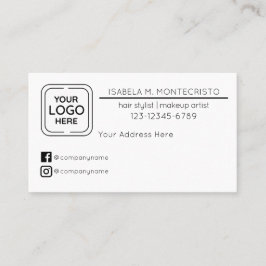 Erinnerung für das Firmenlogo Visitenkarte