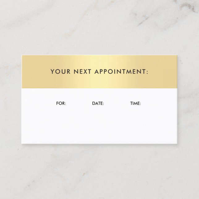 Erinnerung für den Einsatz von Gold Look Template Terminkarte (Vorderseite)