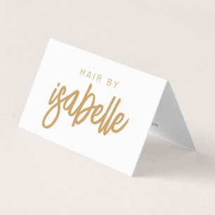 Erinnerung für den Stylist-Einsatz in Goldschrift Visitenkarten