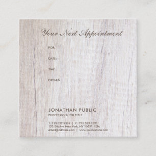 Erinnerung für die Benennung von Holz-Look Elegant Terminkarte