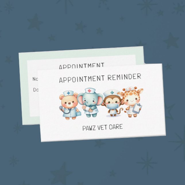 Erinnerung für die Ernennung von Tierkliniken Terminkarte (Von Creator hochgeladen)