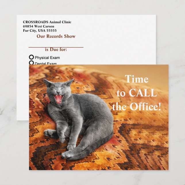 Erinnerung für Haustiere Visitenkarte Postkarte (Vorne/Hinten)