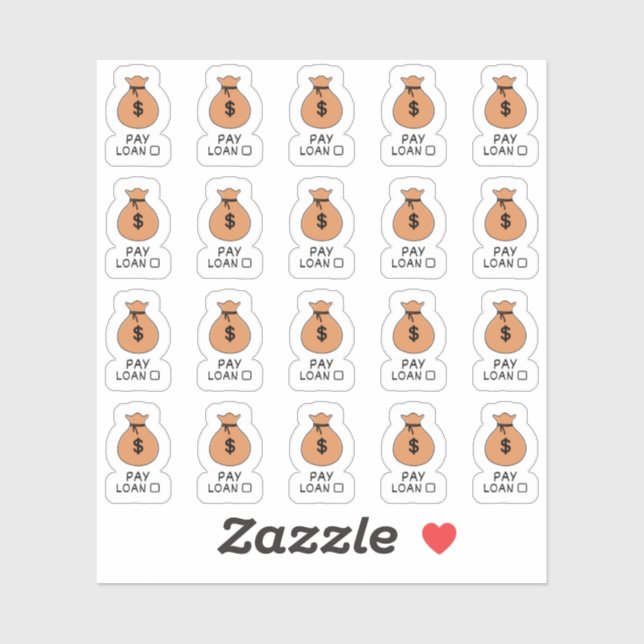 Erinnerung-Geld-Tracker-Planer Aufkleber (Blatt)