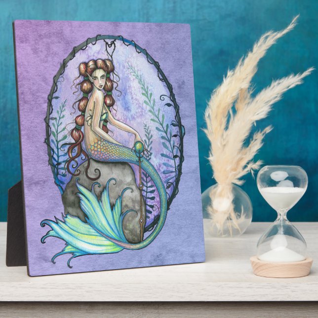 Erinnerung Mermaid Foto Eindeutig Stehend Fotoplatte (Seite)
