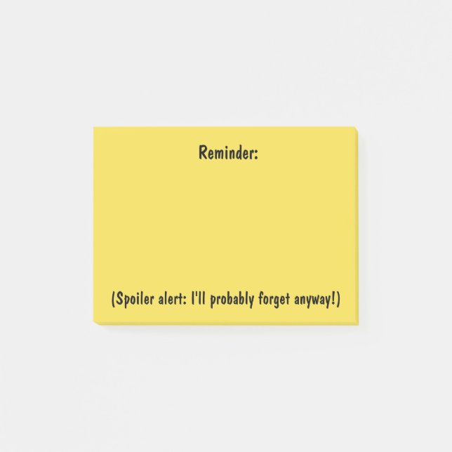 Erinnerung mit ein Verderber-Alarm-klebrigen Post-it Klebezettel (Vorderseite)