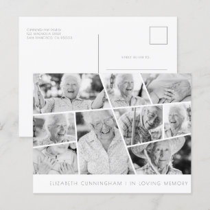 Erinnerung Modernes Einfaches Chic 9-Foto-Collage Postkarte