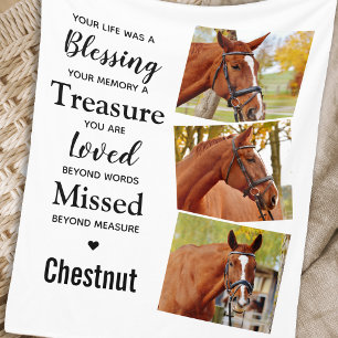 Erinnerung Personalisiertes Memorial 3 FotoCollage Fleecedecke