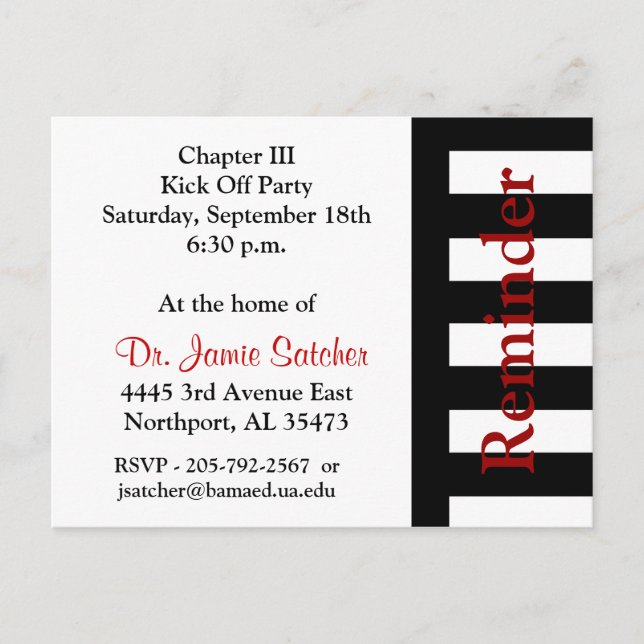 Erinnerung Postkarte3 Postkarte (Vorderseite)