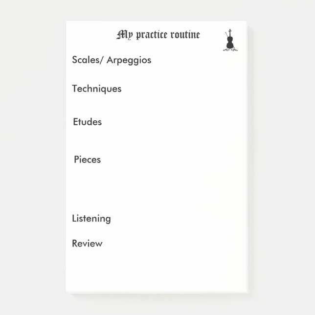 Erinnerung praktizieren post-it klebezettel (Vorderseite)