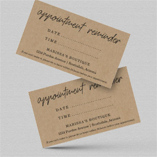 Erinnerung, Zahnarztstube usw. Visitenkarte