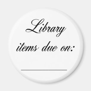 Erinnerung zum Fälligkeitsdatum der Bibliothek Magnet