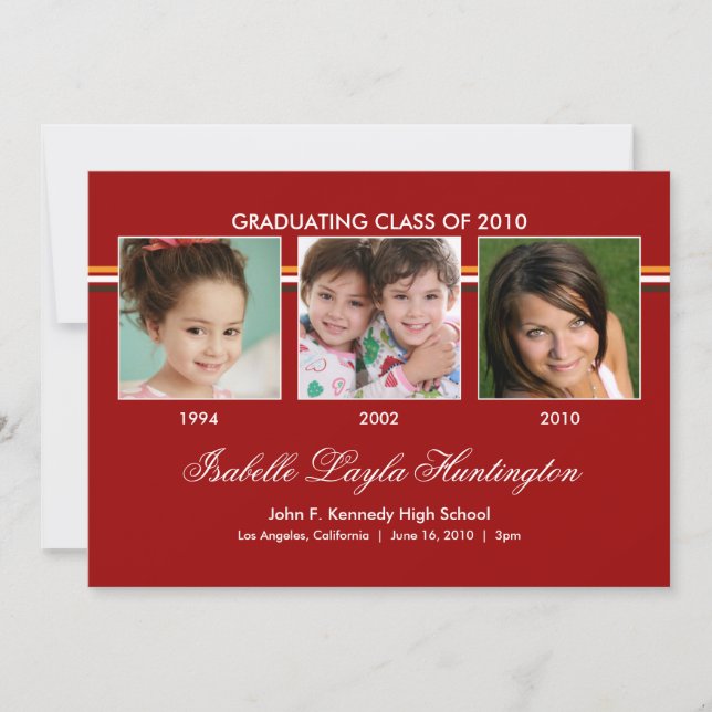 Erinnerungen 3 Foto Abschluss Ankündigung (Vorderseite)