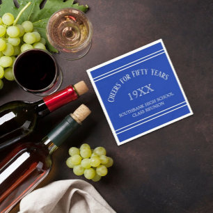 Erinnerungen! 50. Klasse Wiedersehen Party Napkins Serviette