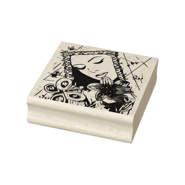 Erinnerungen Abstrakte Frau Surreal Original Art Gummistempel (Stempel)