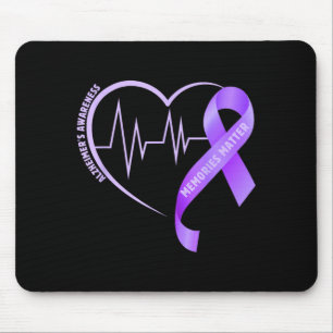 Erinnerungen Alzheimer-Bewusstsein lila Band Mousepad