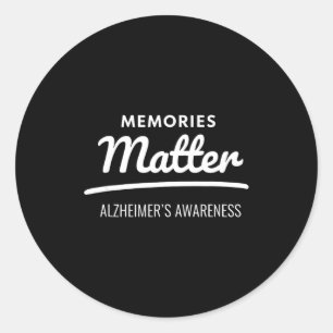 Erinnerungen Alzheimer-Bewusstsein  Runder Aufkleber