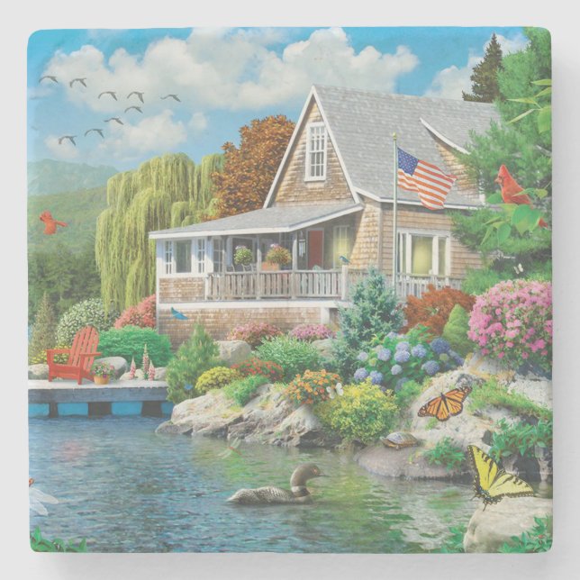 Erinnerungen am Lakeside Steinuntersetzer (Vorderseite)