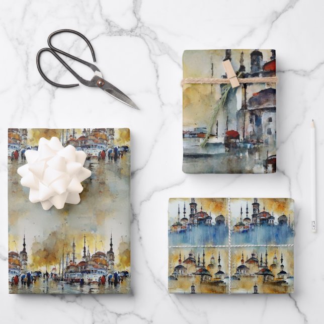 Erinnerungen an Istanbul Geschenkpapier Set (Vorderseite)