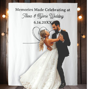 Erinnerungen auf Hochzeitskulisse Foto-Requisite Wandteppich
