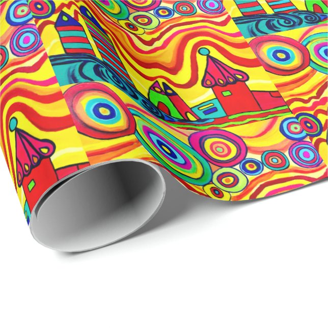 Erinnerungen aus Russland Geschenkpapier (Rolleneckpunkt)