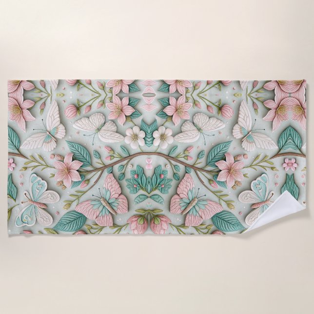 Erinnerungen des Meeres Strandtuch (Vorderseite)